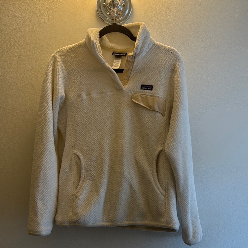 Patagonia Cream Cowl Neck Sweater